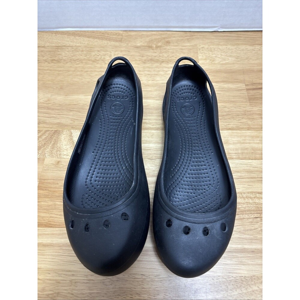 Crocs Flat  Mary Jane Slingback Shoes  Black Sz 9 Women’s Slip In